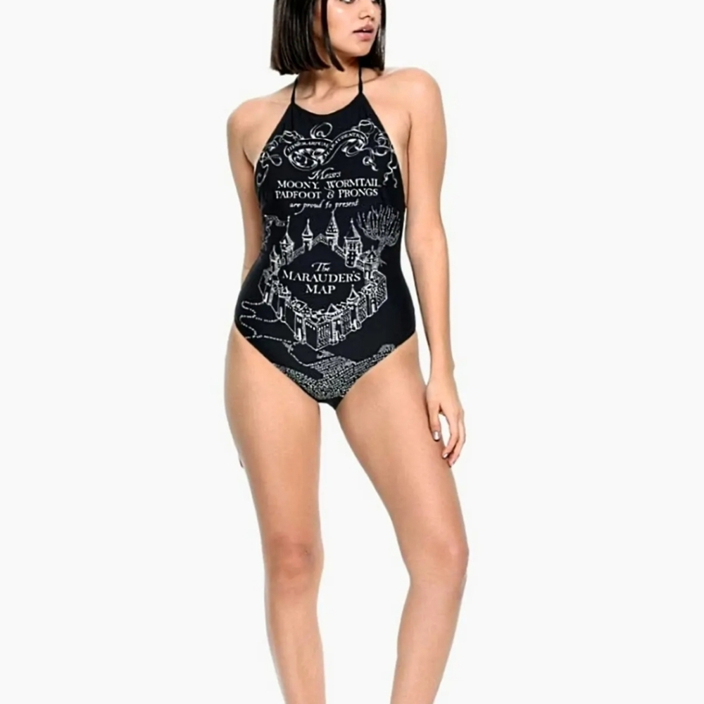 Ladies Harry Potter Marauders Map Swimsuit, Harry Potter Swimsuit